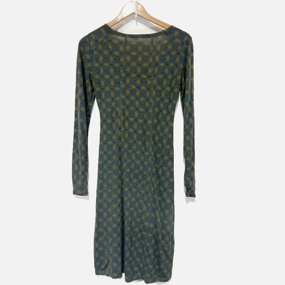 Horny Toad Women's Dress Blue and Green Print Toad & Co Long Sleeve Size Small - Picture 2 of 8